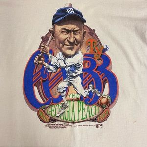 Vintage 1989 Salem Sports Ty Cobb Detroit Tigers Caricature T-Shirt
